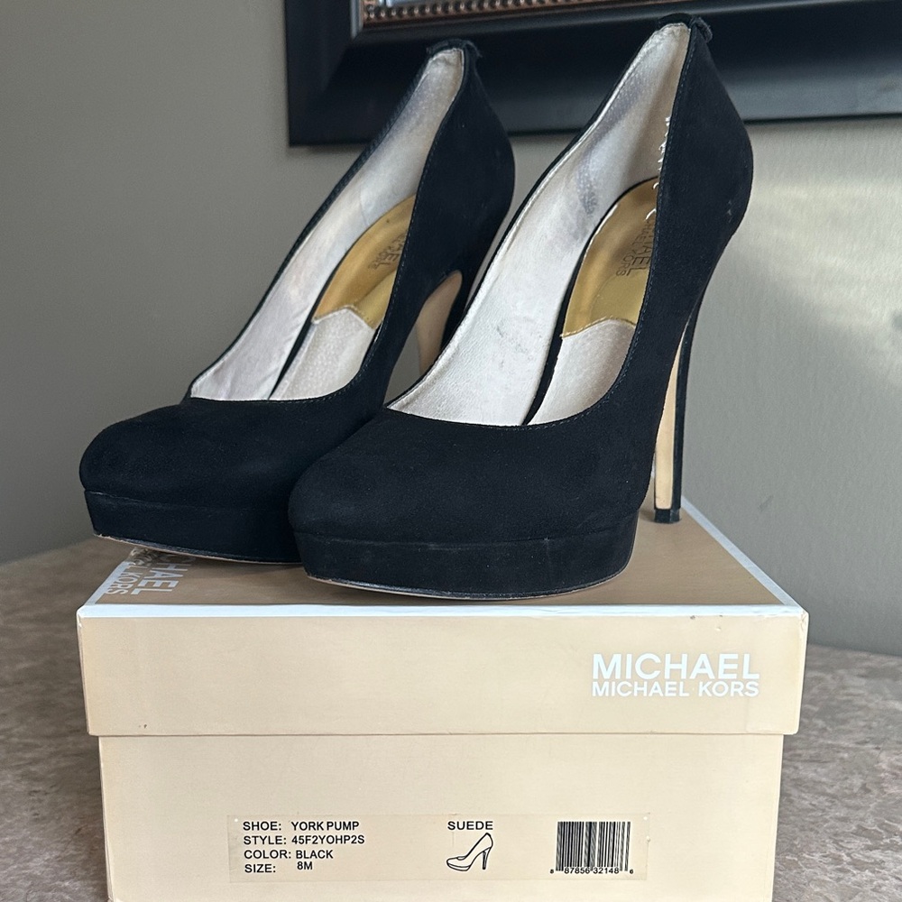Michael Kors Black Suede Heels